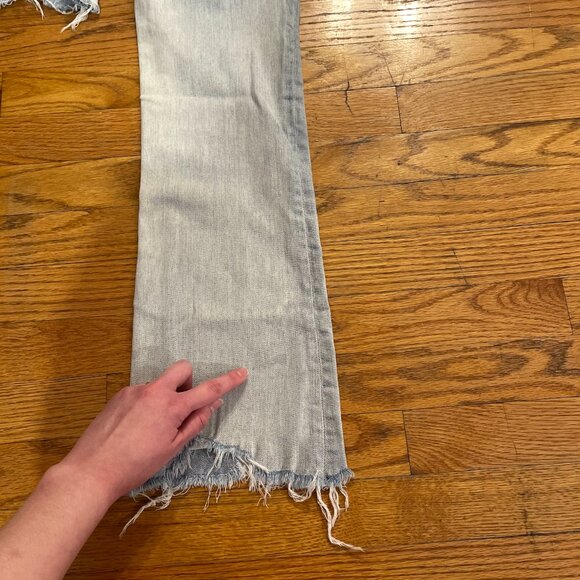 RAG & BONE Hana High Waist Destroyed Hem Ankle Bootcut Jeans Light Wash Cropped - Picture 16 of 16